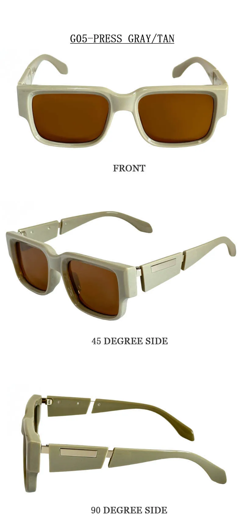 Quadratische Sonnenbrille für Herren, Vintage-Luxus-Sonnenbrille für Damen, 2025, Retro-Mode, Brille, Urlaub, Gafas De Sol Hombre, Lunette Soleil Femm – Detail 17