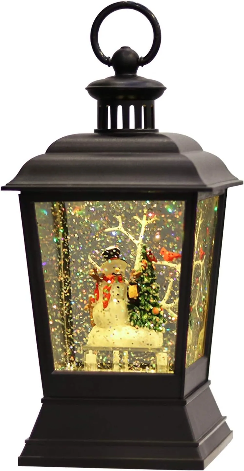 

Lighted Street Lamp Shaped Christmas Snowball Lantern with 6 Hour Timer Battery Powered