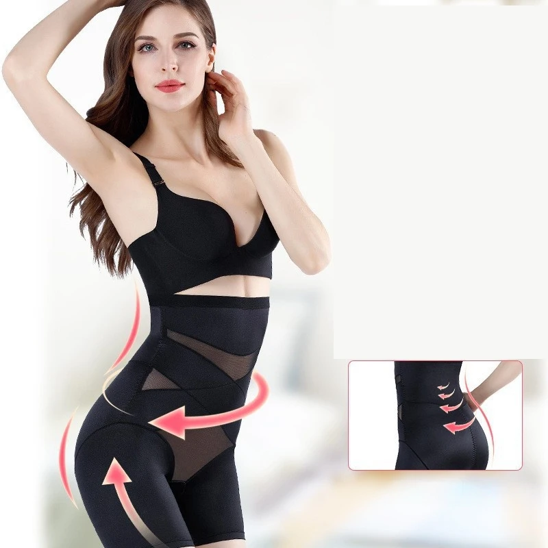 Women's Plus-size High-waist Tummy Control Pants  Comfortable Butt-lifting Boxer Briefs  Belly Shaping Pants For Girls