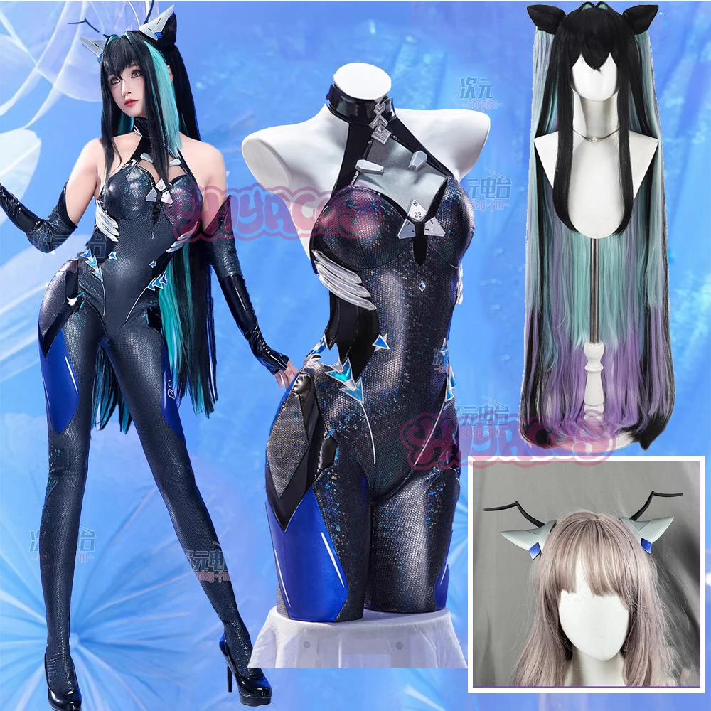 

NIKKE: Богиня Победы Никке, карнавальный костюм, парик, головной убор, комбинезон Русалочки, реквизит для персонажа аниме, Хэллоуин