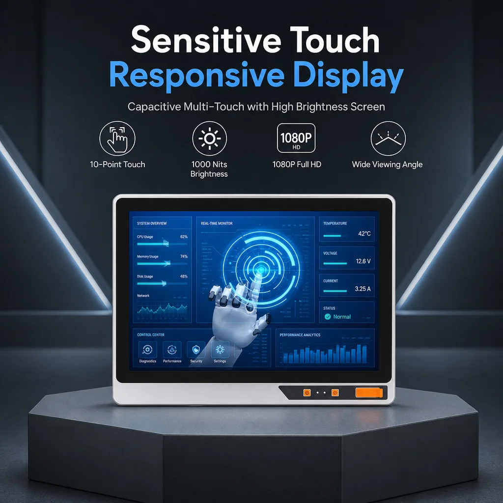 Industrial Panel PC 4G 8G 16G RAM 128G 256G 512G 1T SSD HDD Capacitive Touch Computer Intel Core i3 i5 i7 Win10 Linux
