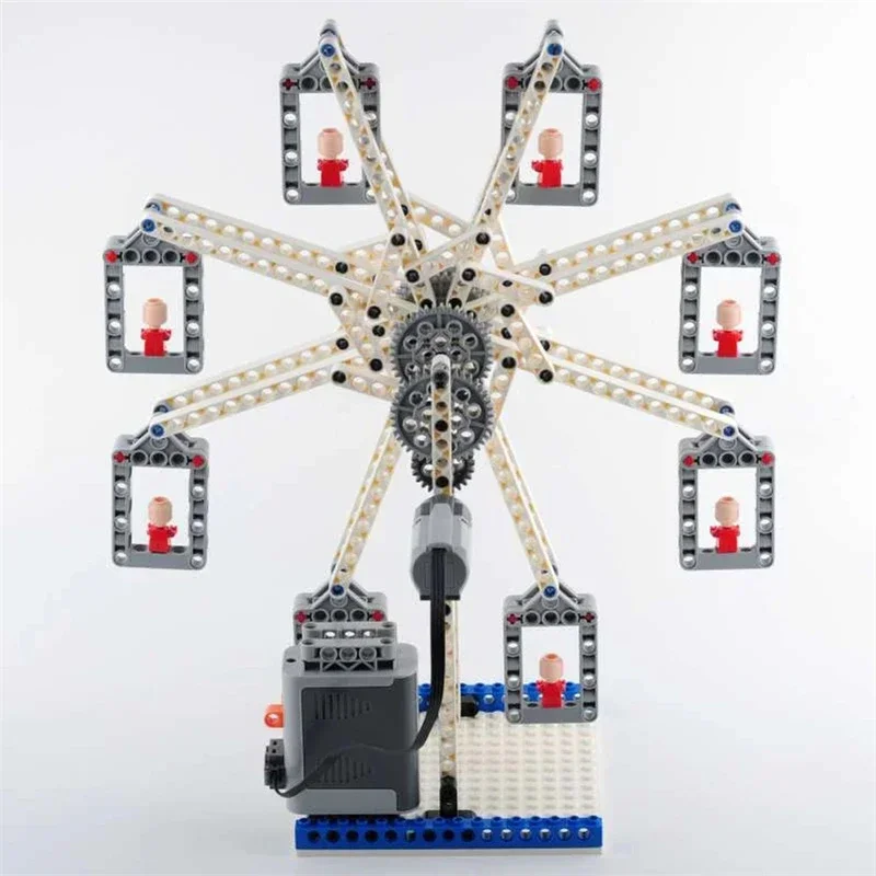 Nuevo Kit de ladrillos técnicos de noria eléctrica MOC, caja de batería AA, Motor 8881 M, funciones de potencia 8883, bloques de construcción DIY, regalos de juguete