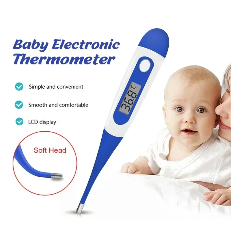 Oral Armpit Temperature Measurement Household Adults Children Pulse Oximeter Finger Clip Pulse Thermometer Electronic Soft Head