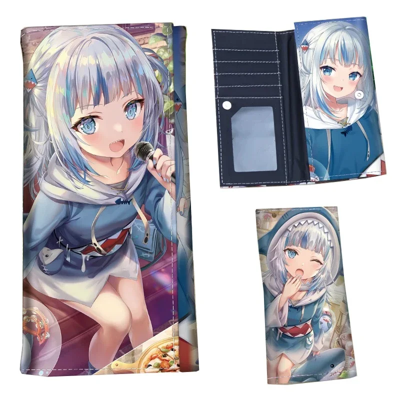 Virtual YouTuber Hololive Wallet Gawr Gura Long Purse Minato Aqua Nakiri Ayame Rushia Shirakami Coin Card Holder Money Bag Gift