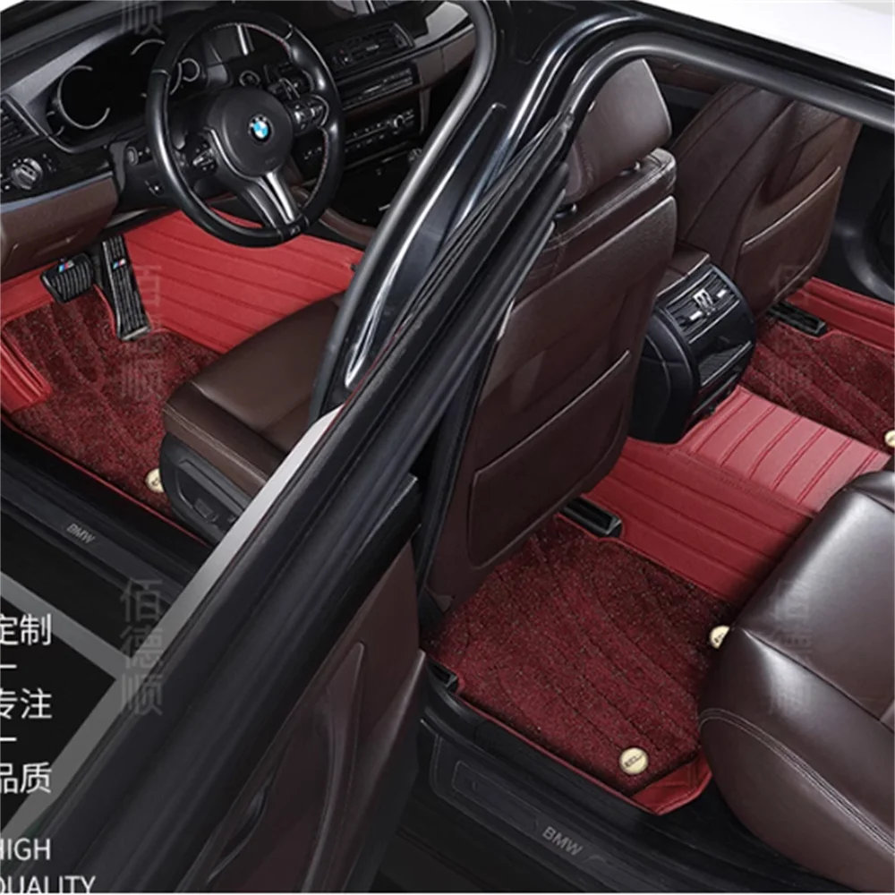 Custom Fit Double Layer For BMW 2 Active Tourer F45 GranTourer F46 Auto Carpets Coche Car Floor Mats Foot Accessories liners