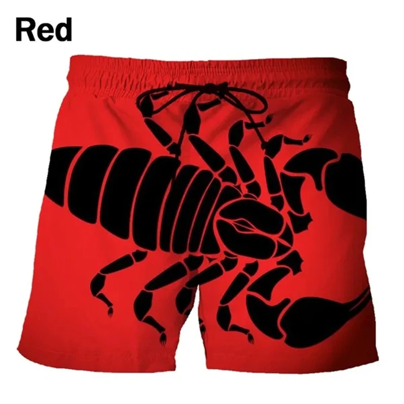 Pantalones cortos de playa con diseño de escorpión para hombre, bañador de secado rápido, divertido, 3D, ropa de natación