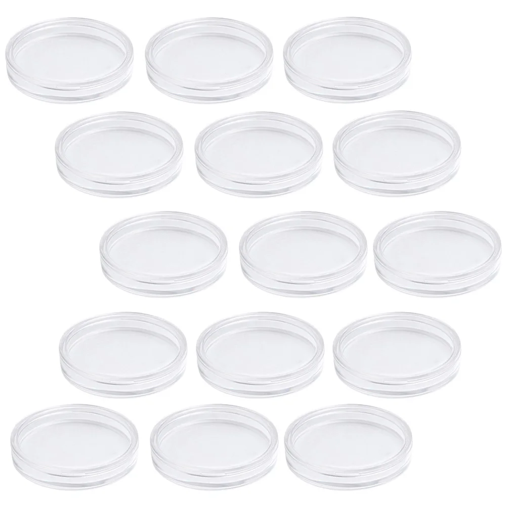 50Pcs Acrylic Coin Holder Transparent Round Box Protection Storage Display Organizer for Collectibles Coin Organizer