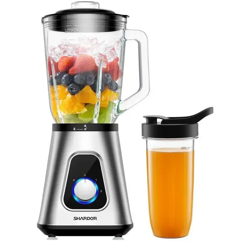 

1200W Blender for Shake and Smoothies, Countertop Blender and Personal Blender Combo, Licuadora, 52oz Glass Jar,