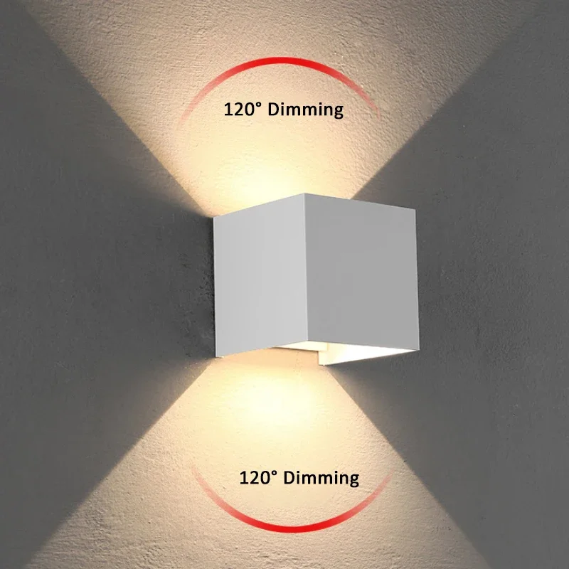 Наружное освещение, простые кубические настенные светильники, Индуктивная настенная лампа, садовый коридор, гараж, крыльцо, внешнее освещение