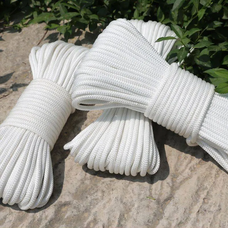

100m White Rope Resistant Rope for Flag Pole Clothes Line Camping Tent Canoes Tree Work Multipurpose Multifunctional Safety Rope