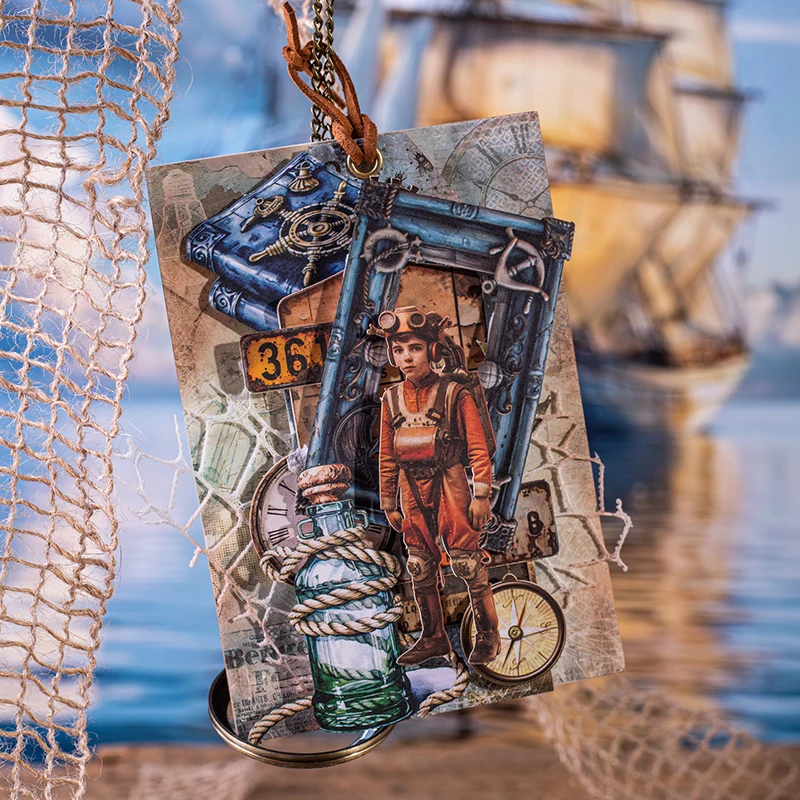 

Журнал GO, 10 шт., винтажные наклейки на твердые карты морского времени для скрапбукинга, журнал, фотоальбом, декоративный материал, бумага