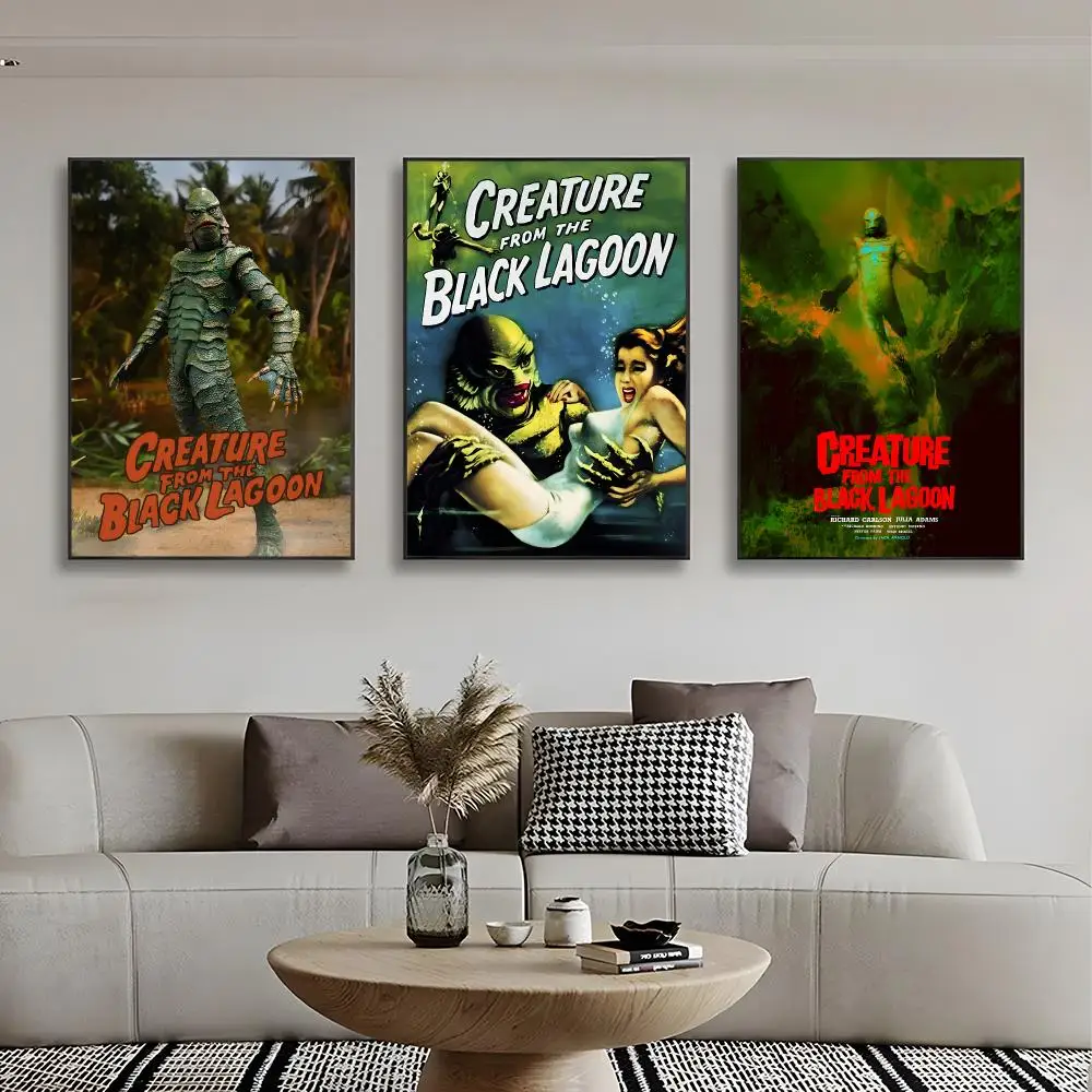 Movie Horror Creature From The Black Lagoon Poster Classic Home Interior Artwork & Stylish Room Decoration