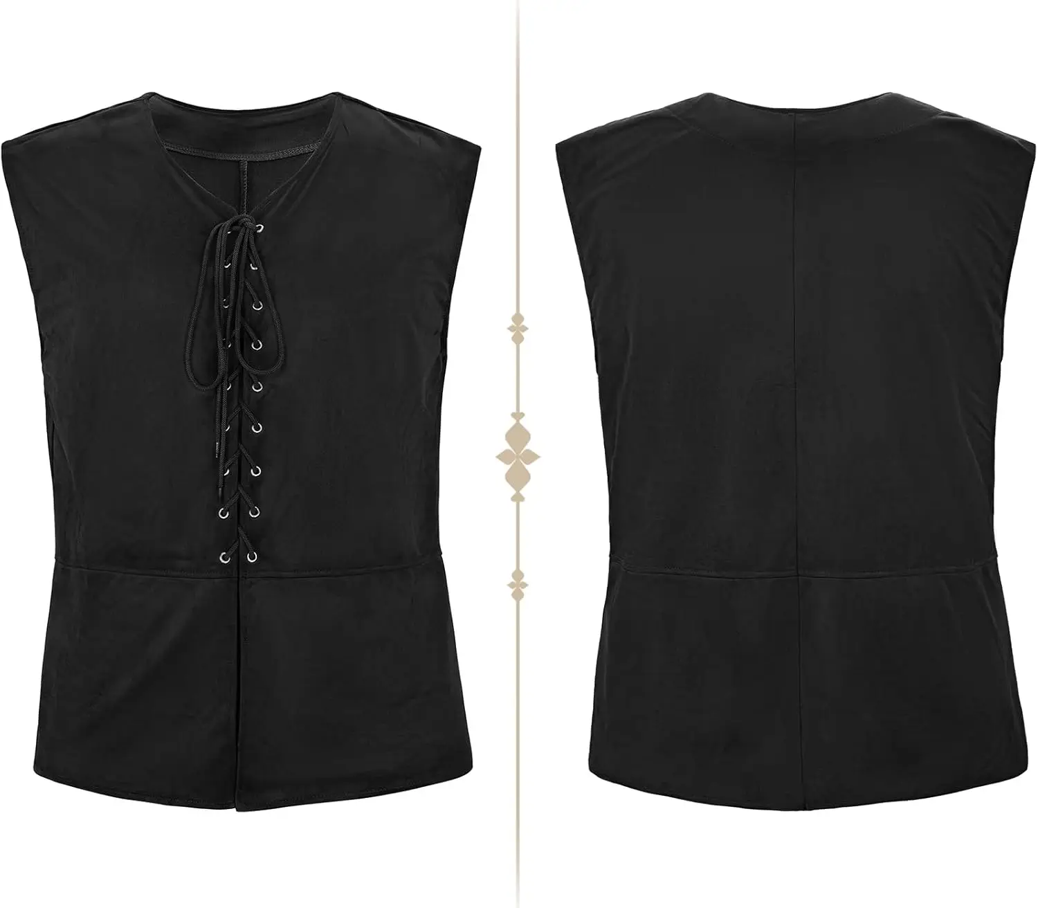 عصر النهضة زي رجالي القراصنة سترة القرون الوسطى رن فاير فايكنغ القوطية Steampunk هالوين تأثيري صدرية #4