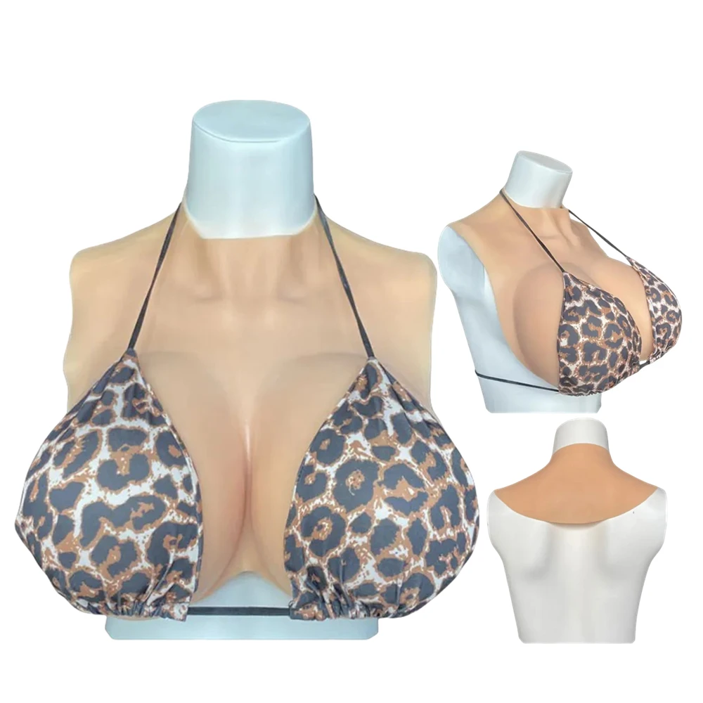 

Realistic Silicone Breast Forms Bodysuit Huge Fake Boobs Enhanced for Crossdresser Cosplay Drag Queen Transgender