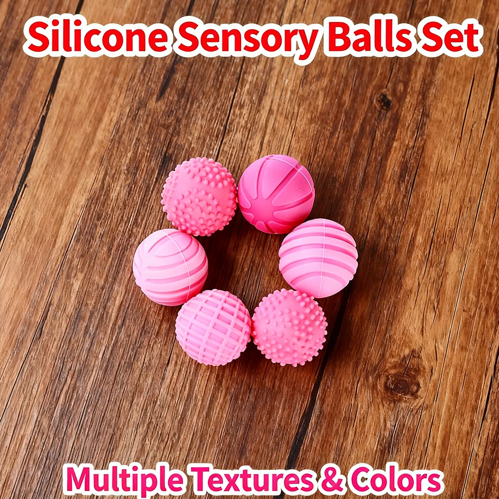 Palline magnetiche sensoriali Palline in silicone elastiche magnetiche per alleviare lo stress strutturate in silicone