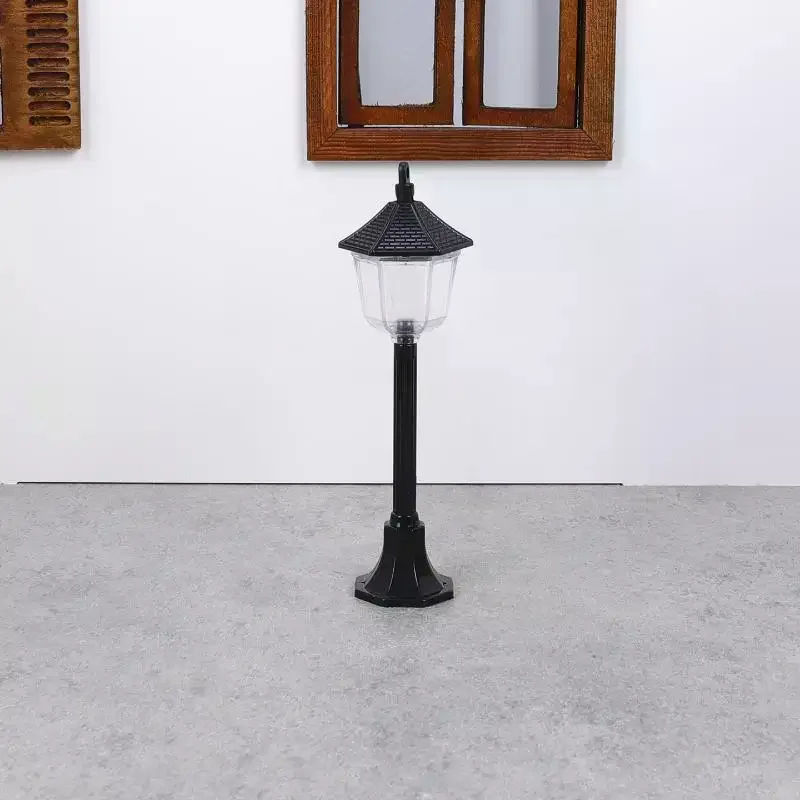 Farolas para casa de muñecas, modelo de casa de muñecas en miniatura, luces de paisajismo, adornos, decoración para casa de muñecas, juguetes para juego de imitación, 1/12