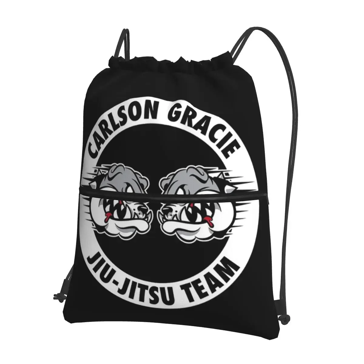 Carlson Gracie Jiu-Jitsu Team Portable Backpacks Drawstring Bag Casual Drawstring Bundle Pocket Book Bags For School Students