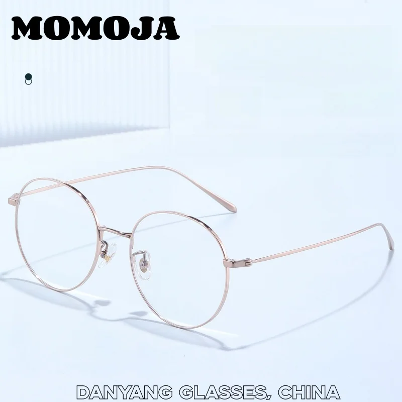 

Lzabella Ultra Light Titanium Alloy Women And Men Round Eyeglasses Retro Literary Fashion Trendy High Quality Comfort Glasses