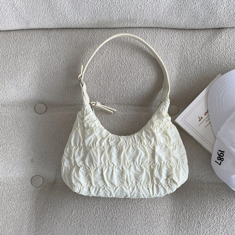 

TRSYPHXM 2025 New Fashion Shoulder Bag Underarm Bag Cream Puff Bag Girl Cloud Fold Bag Girl