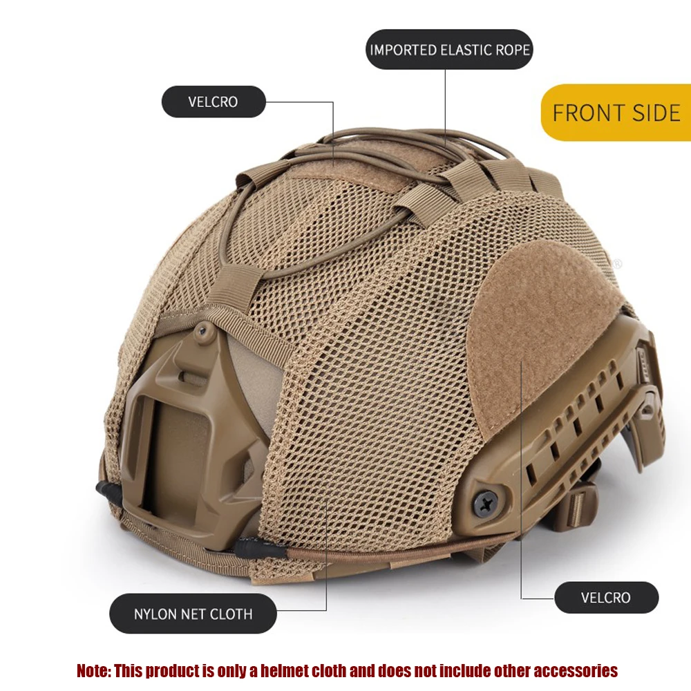 Tactical Helmet Cover for Fast Helmet Airsoft Paintball  Militar Helmet Cover Nylon Mesh Fabric Breathable Anti-static