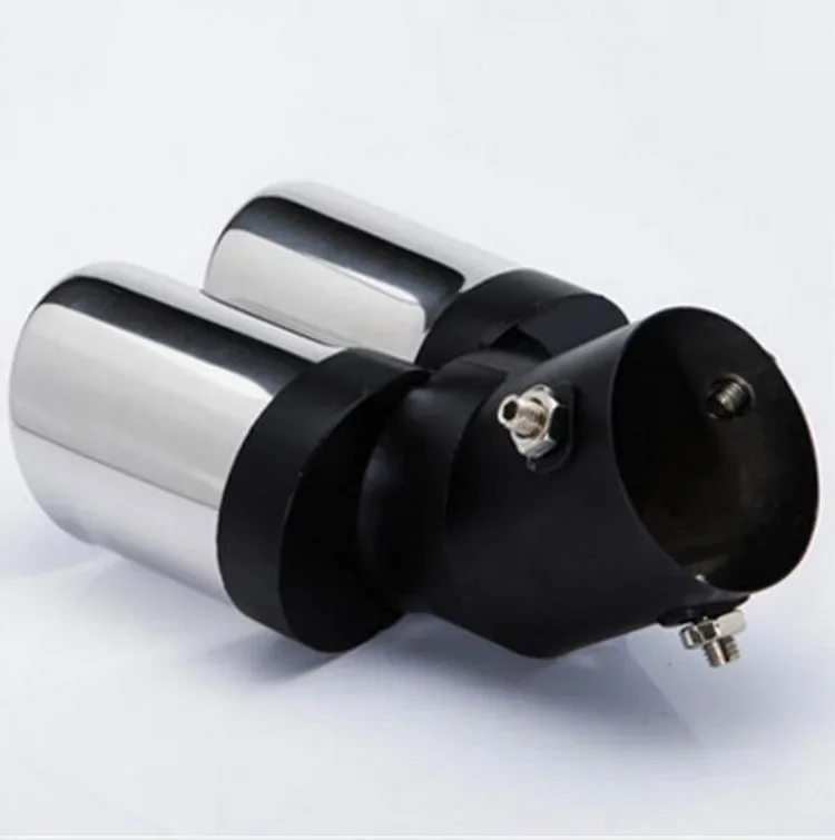 

For Chevrolet Cruze Ford Focus Carnival One out two double exhaust pipe muffler tail throat Exhaust rear tail muffler tip tube