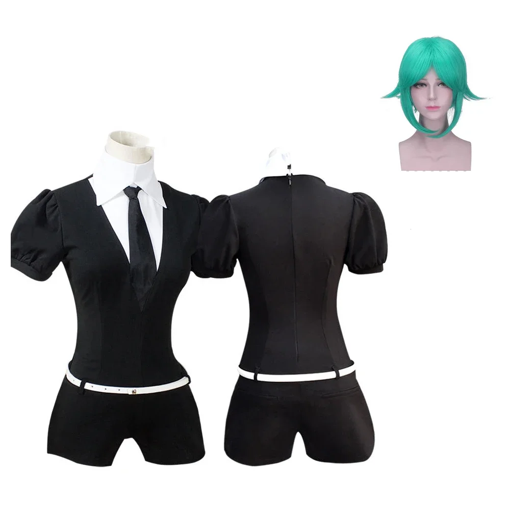 

Anime Houseki No Kuni Costume Phosphophyllite Diamond Bort Jumpsuit Women's Cosplay Costume Jumpsuit With Wig