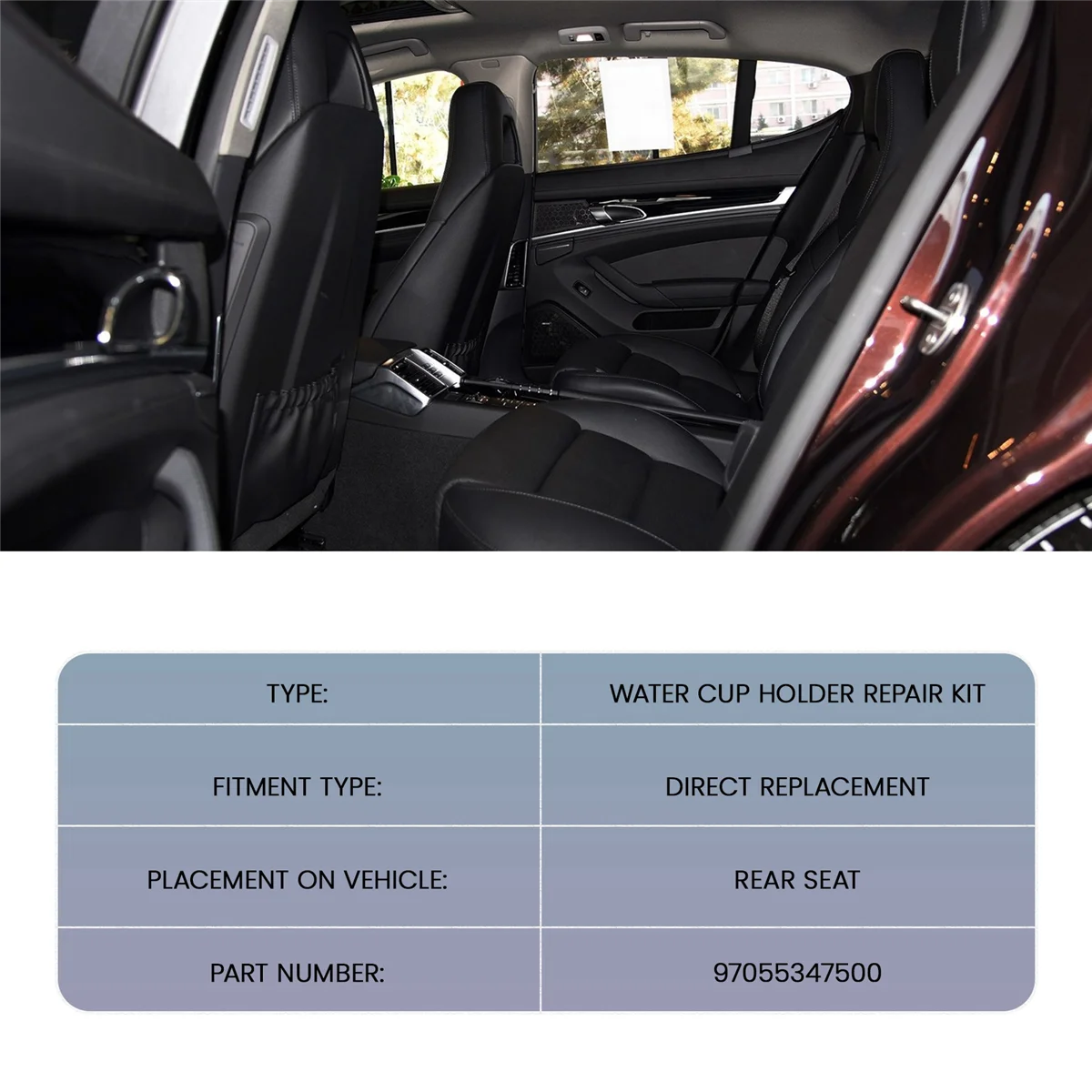 

A70R-Car Rear Seat Drink Holder Flap Axle Clamp Water Cup Holder Repair Kit Fit for 2010 - 2016 ,97055347500