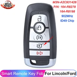 Lepinavier用のkeyecu-key fb、smart Remote、5ボタン、902mhz、ford expedition、explorer、エッジエスケープ、M3N-A2C931426、2020