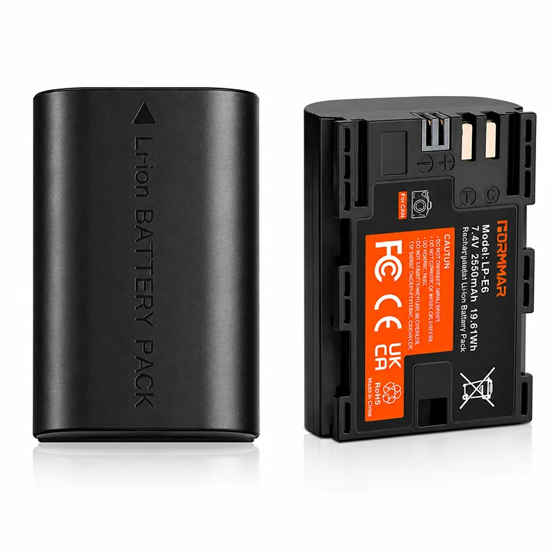 LP-E6 LP-E6N Battery 2650mAh Replacement for Canon EOS 5D Mark II III IV 6D 7D 80D 70D 60D Digital Camera Li-ion Batteries