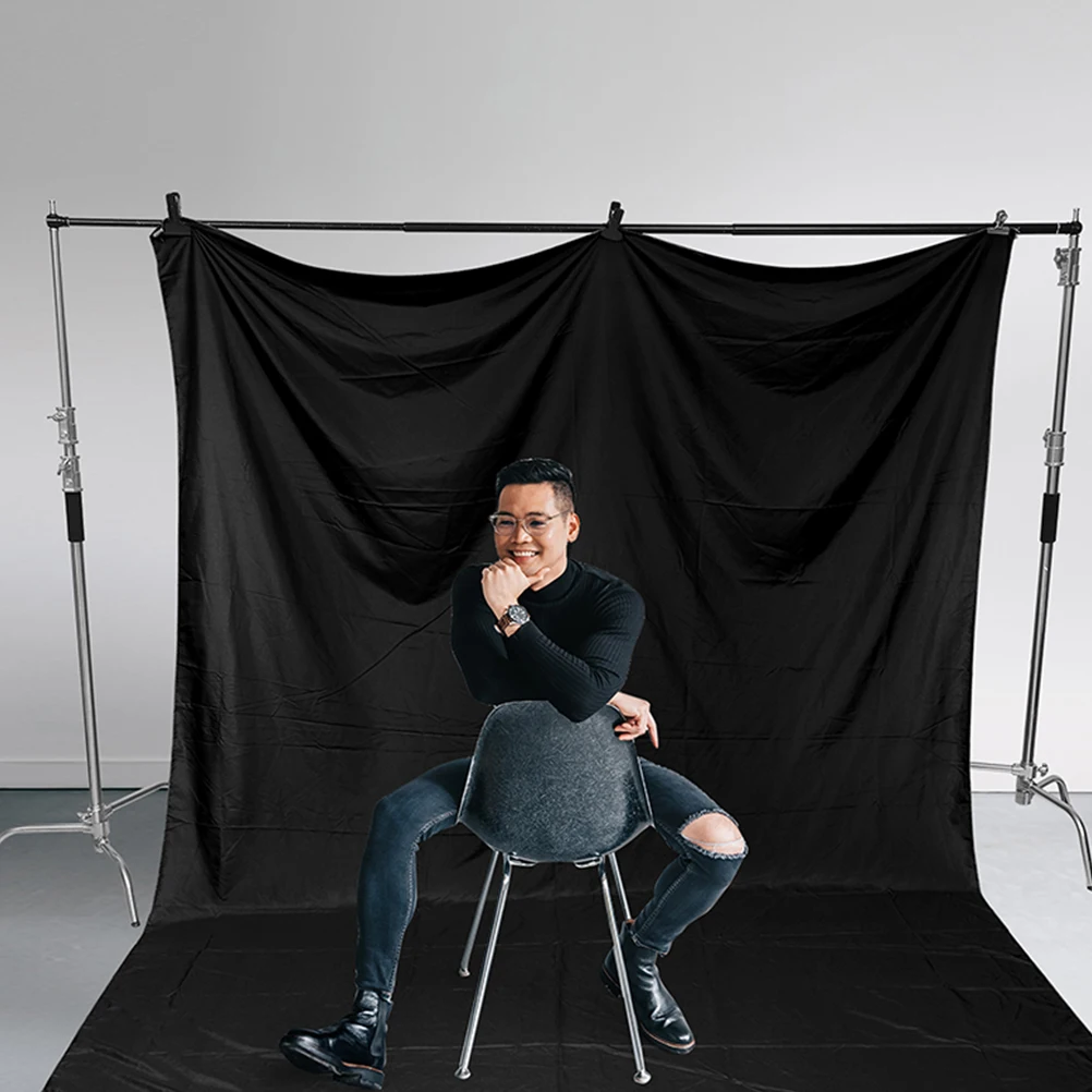 

Thick Photography Background Cloth 100x270cm Black Decor Simple Cotton Polyester Studio Supplies Foldable