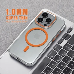 1.0 MM Ultra Thin HD Transparent Hard Case For iPhone 17 Air 16 15 14 13 12 Pro Max Magsafe Magnetic Wireless Charge Slim Cover