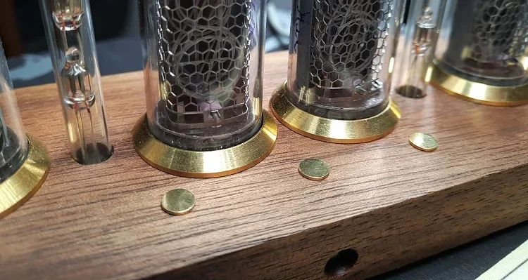 Anillo de decoración  reloj  tubo Nixie in14  cobre DIY