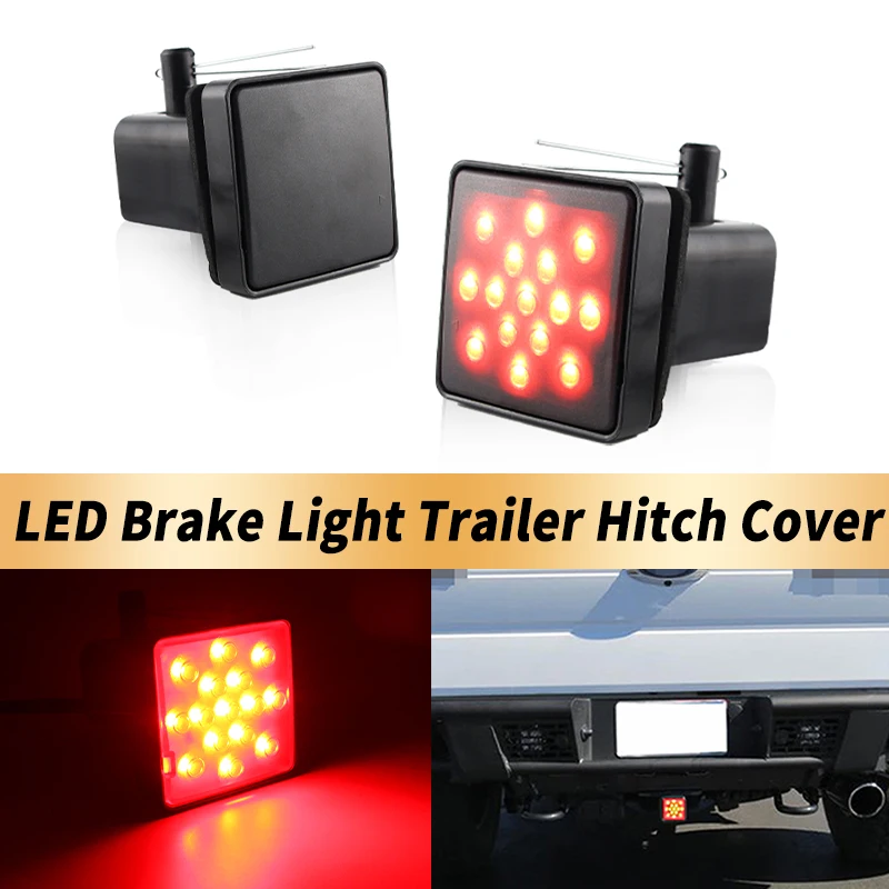 1PC LED Brake Light Trailer Hitch Cover Fit Towing & Hauling 2