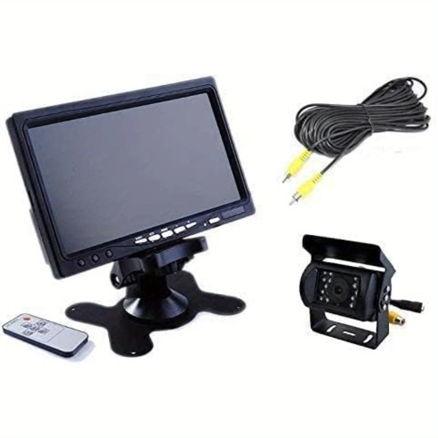 Rear Monitor High Brightness 7 Inch Monitor + Rear Camera 12 V/ 24 V Backup Camera Set