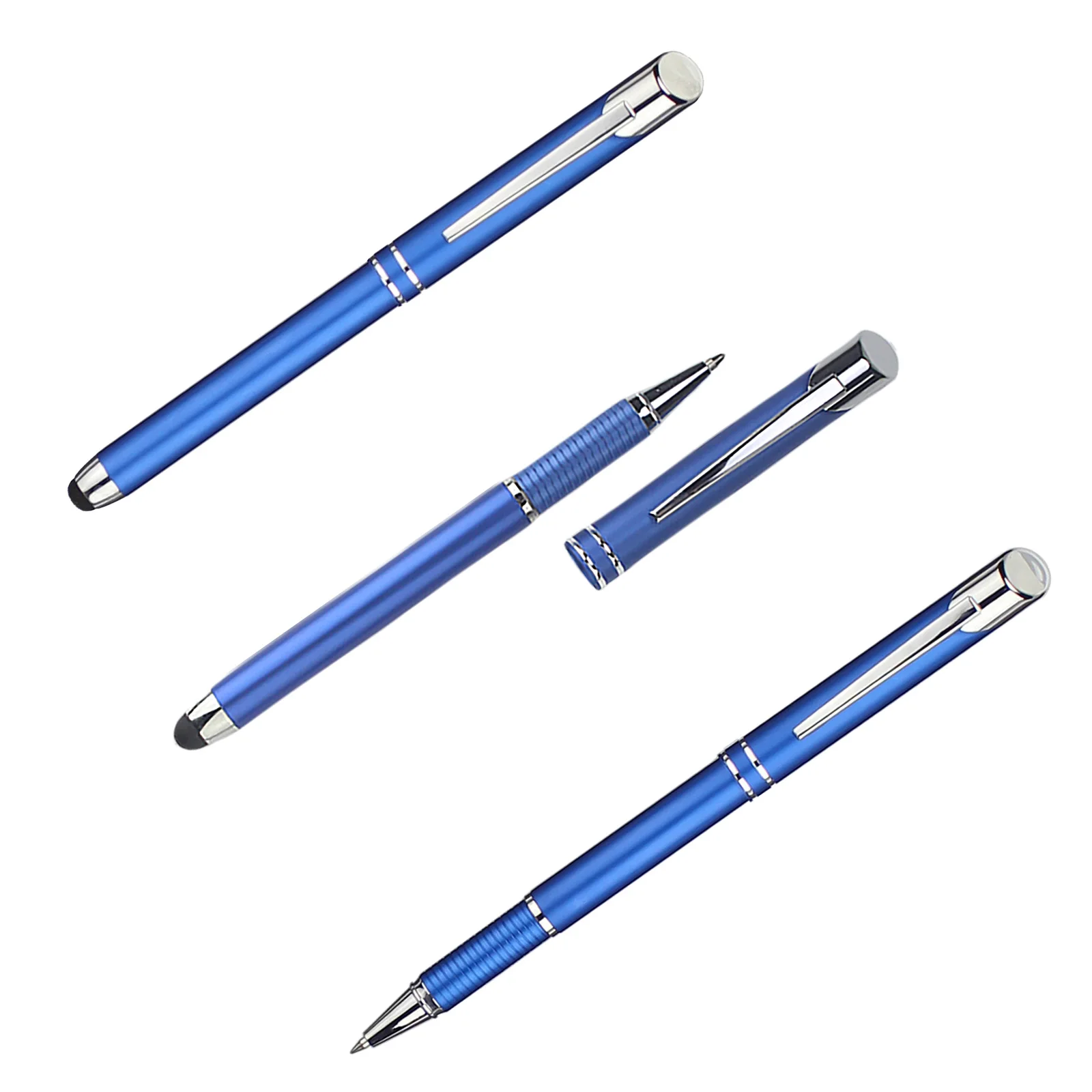 Customize Metal Stylus Pens Personalized Ball Pen Promotional Logo Gift Wholesale Lot Giveaway Premium Cheap 2 in 1 Smooth Ink