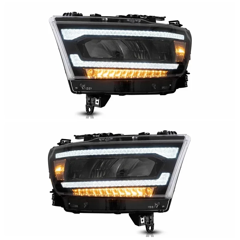 

Vland Factory For Ram 1500 TRADESMAN/BIG HORN/LARAMIE QUAD/REBEL CREW CAB 2019-UP Headlight LED Reflection Bowl Design