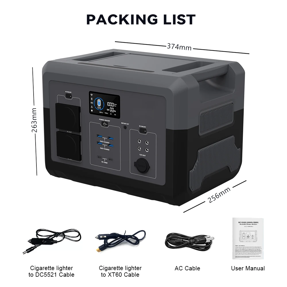 مولد الطاقة الشمسية 1500 واط 220 فولت 110 فولت محطة طاقة محمولة UPS البنك الاتحاد الأوروبي الأسهم سيارة الطاقة المنزل التخييم في الهواء الطلق في الهواء الطلق #6