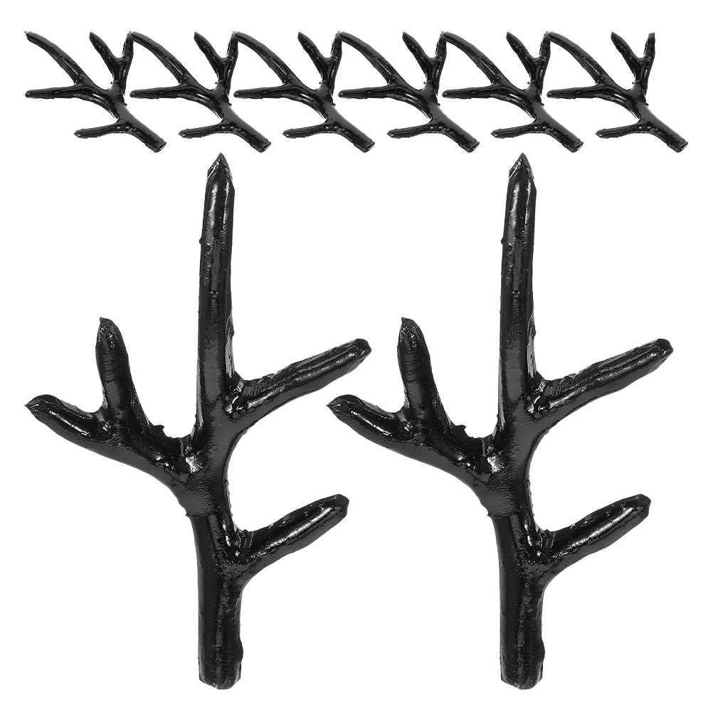 

8pcs Plastic Deer Antlers For Hairpins Diy Accessories Mini Antlers Craft Hair Clips Deer Horn Headdress Decor Cosplay Party