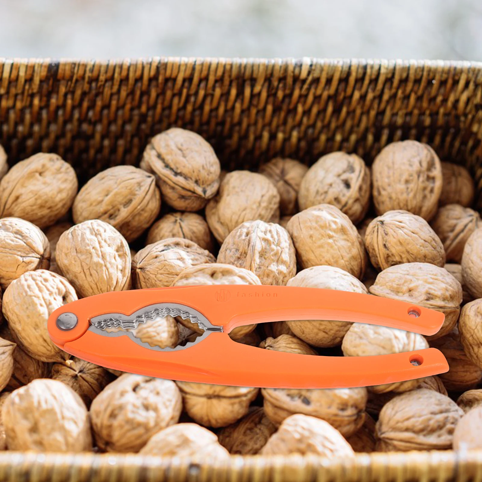 

Nut Clip Walnut Opener Cracker Crusher Small Tools Household Stainless Steel Orange Manual Crackers Chestnut