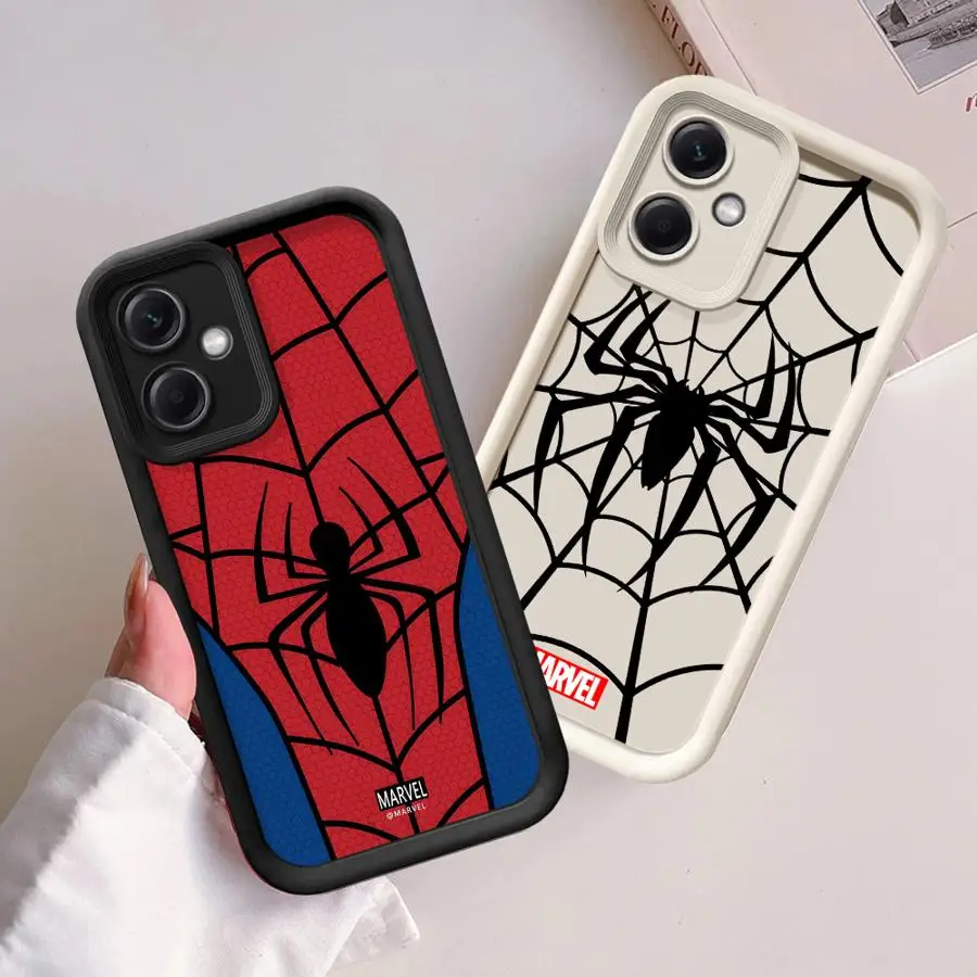 Marvel Spider Man Spider Net Phone Case for Redmi 12 4G 12C 13C 4G 5G Poco X3 NFC X3 Pro C50 C51 C61 A1 A2  Plus A3 A3x Matte