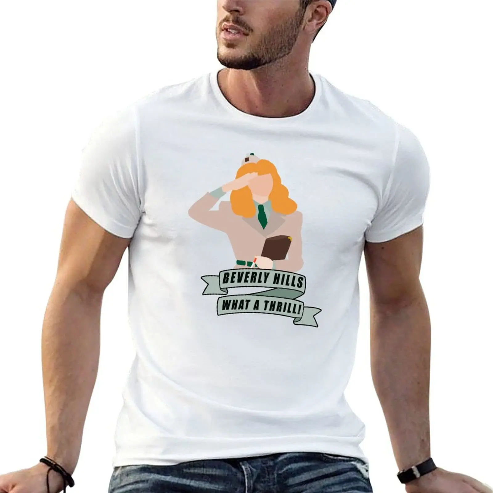 

Beverly hills what a thrill! T-Shirt cotton t shirts man 100% t shirts for man pack white T-Shirt