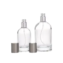 30/50ml cam boş doldurulabilir parfüm şişesi kalın cam sprey şişeleri silindirik alt şişe seyahat Parfum Atomizer konteynerler