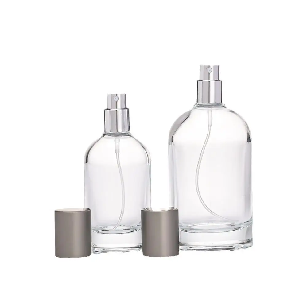 30/50ml Glass Empty Refillable Perfume Bottle Thick Glass Spray Bottles Cylindrical Sub-bottle Travel Parfum Atomizer Containers