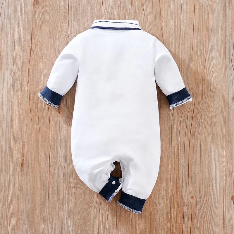 Newborn Minimalist Baby Toddler Warmth Spring and Autumn Baby Jumpsuit Boy Girl Cartoon Printed Clothes 0-18 month Romper Cotton