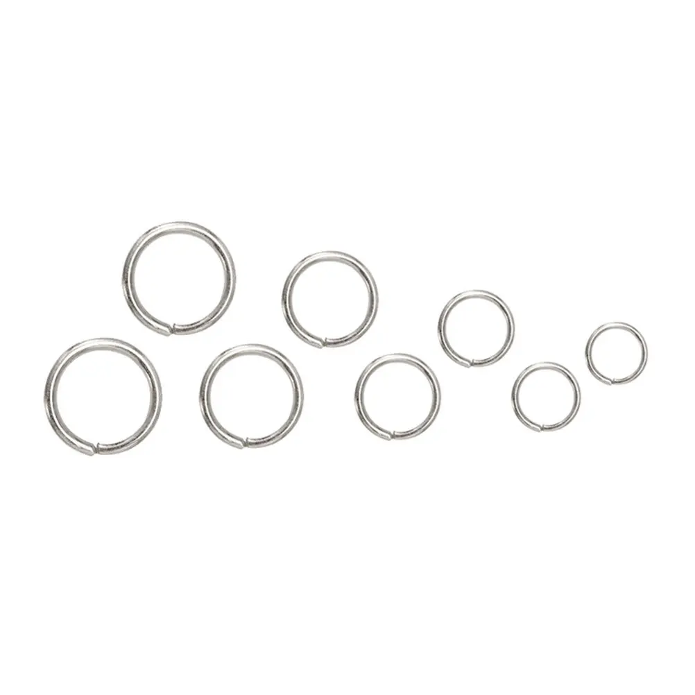 

200 Pcs Ring Buckle Lanyard Clip Key Rings Steel Chain Split Open for Jewelry Circle Heavy