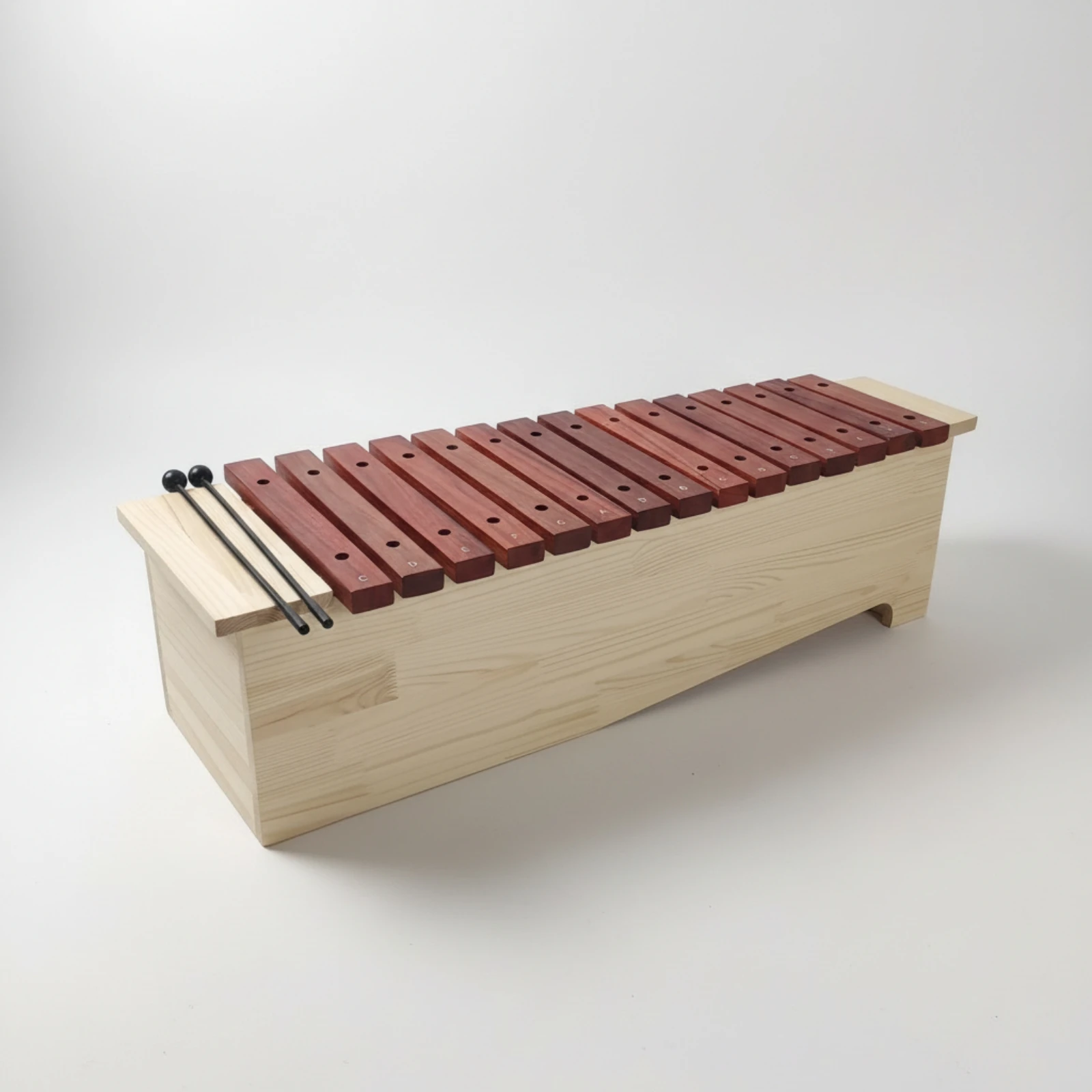 Xylophone Natural Wood Percussion Instrument with Mallets Xylophone Mallets Student-Friendly Glockenspiel Precisely Tuned
