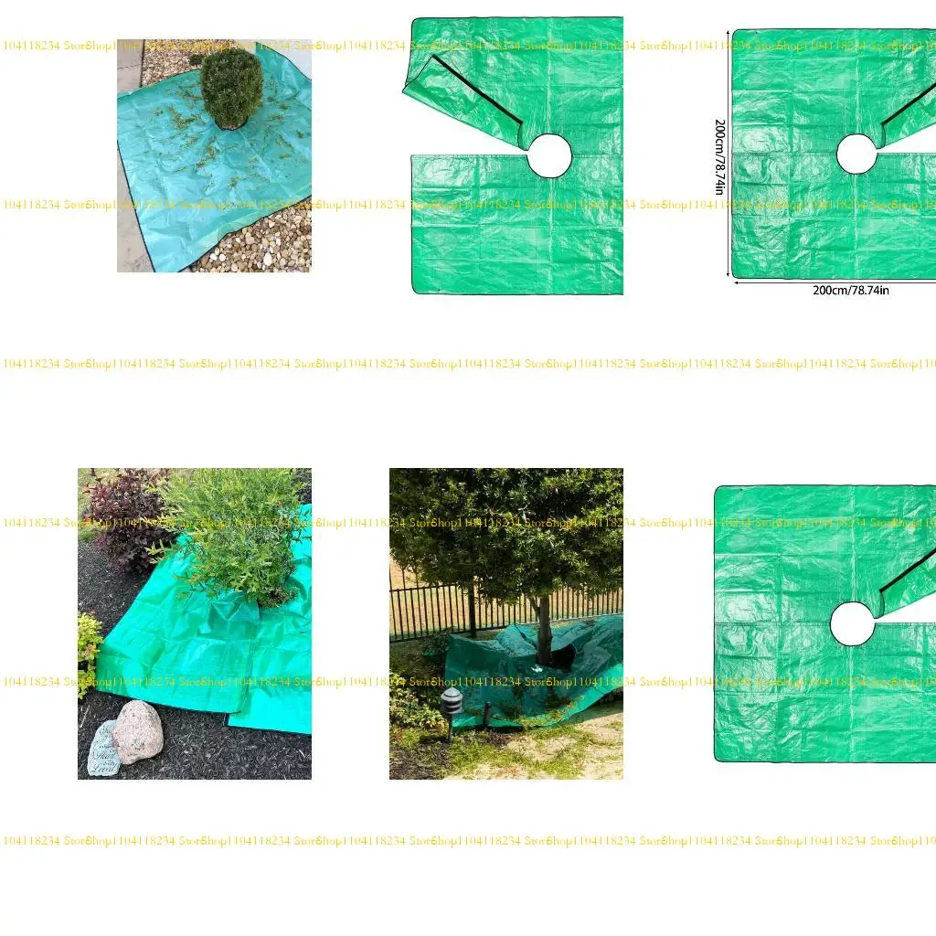 

P9FB 78.7"x78.7" Shrub Trimming Tarp for Quick Yard Cleanup Landscape Pruning Tarp