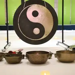 Arborea Sound Healing Gongs-14'-36' Bronze Yinyang Wind Gong with Free Wood Mallet Taichi Handmade Chinese Feng Gongs for Yoga