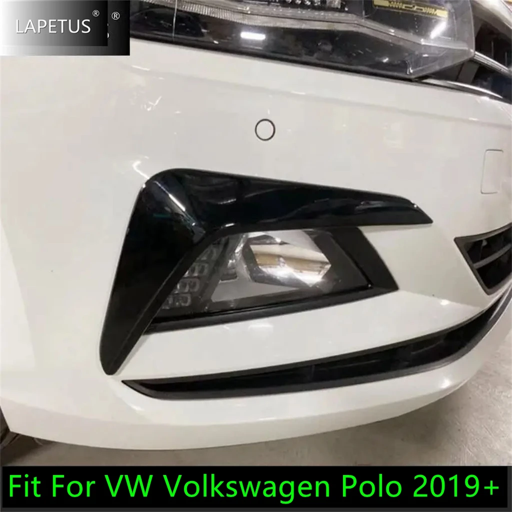 

For VW Volkswagen Polo 2019 - 2023 Auto Front Bumper Fog Lights Lamp Eyebrow Cover Trim Wind Knife Exterior Modification Sticker