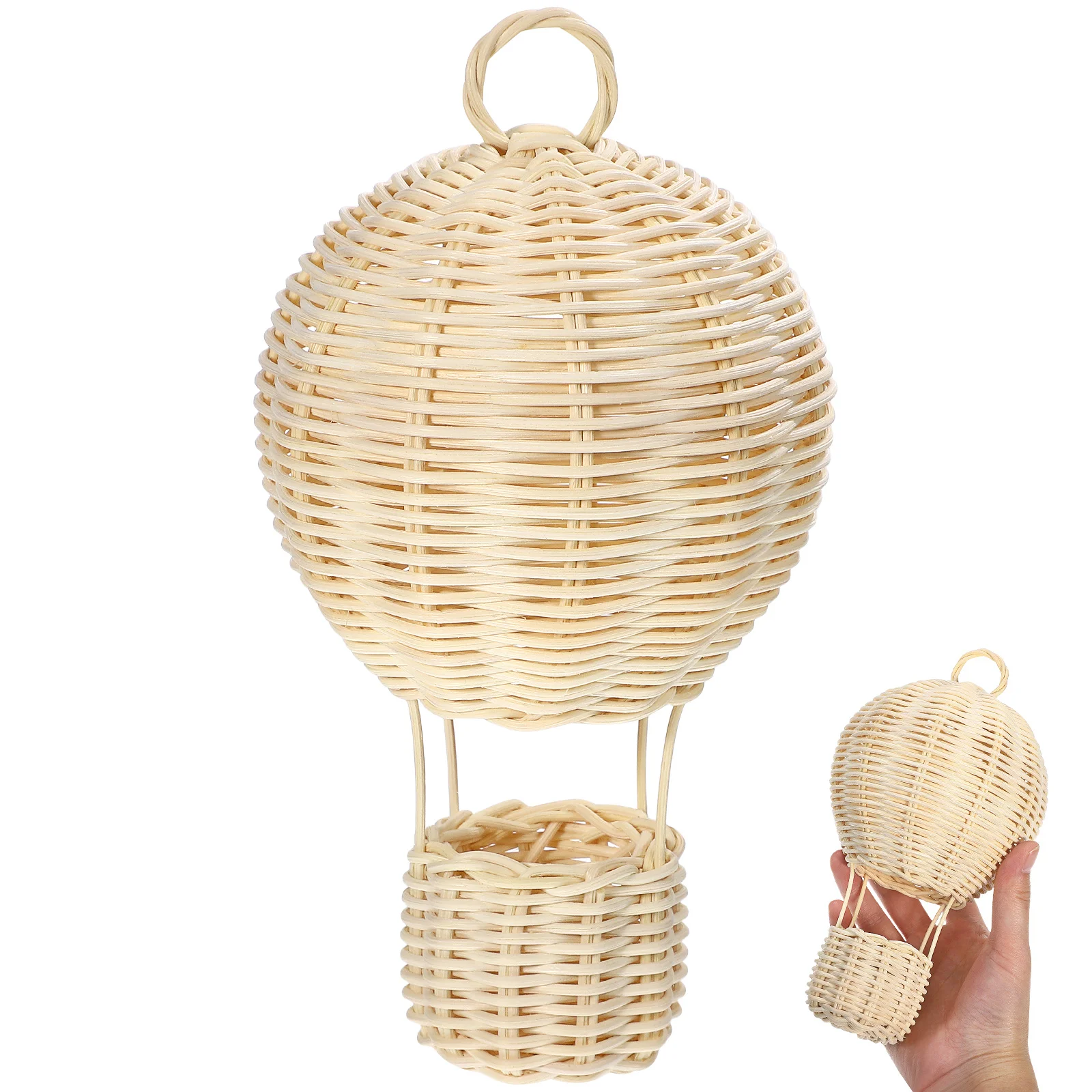 

Rattan Woven Hot Air Balloon Lampshade Natural Diffuser For Ceiling Hanging Chandelier Bedroom Living Room Decor Vintage